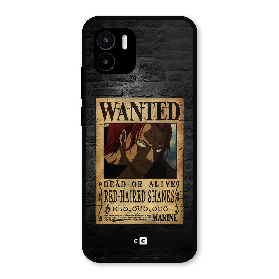 Shanks Wanted Metal Back Case for Redmi A2