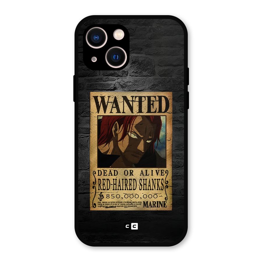 Shanks Wanted Metal Back Case for iPhone 13