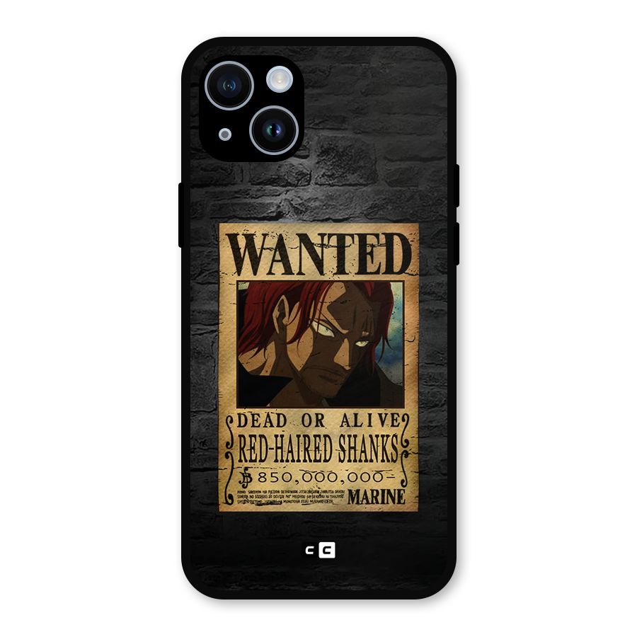 Shanks Wanted Metal Back Case for iPhone 14