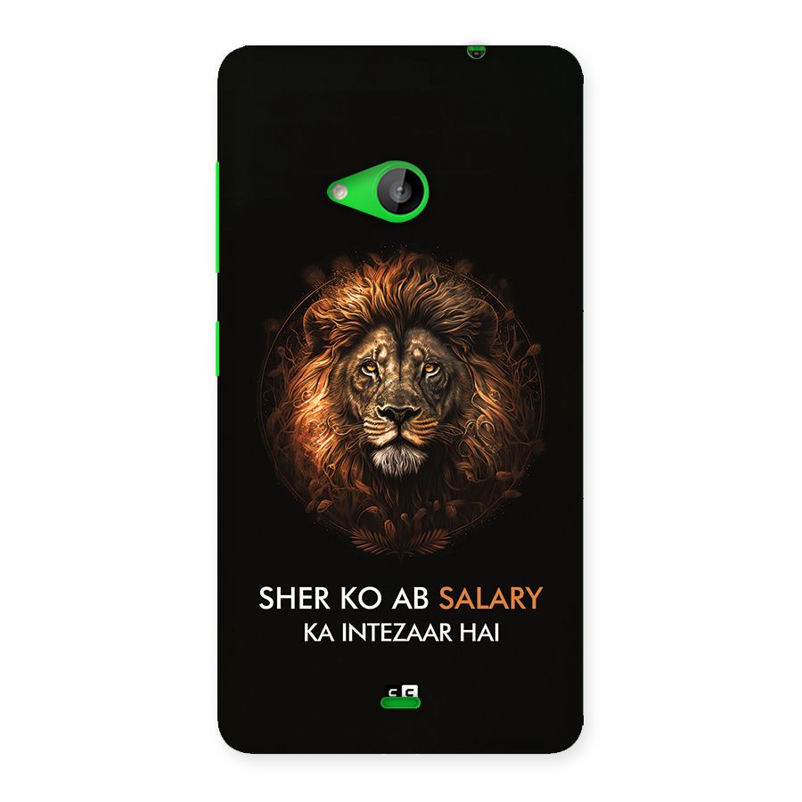 Sher On Salary Back Case for Lumia 535