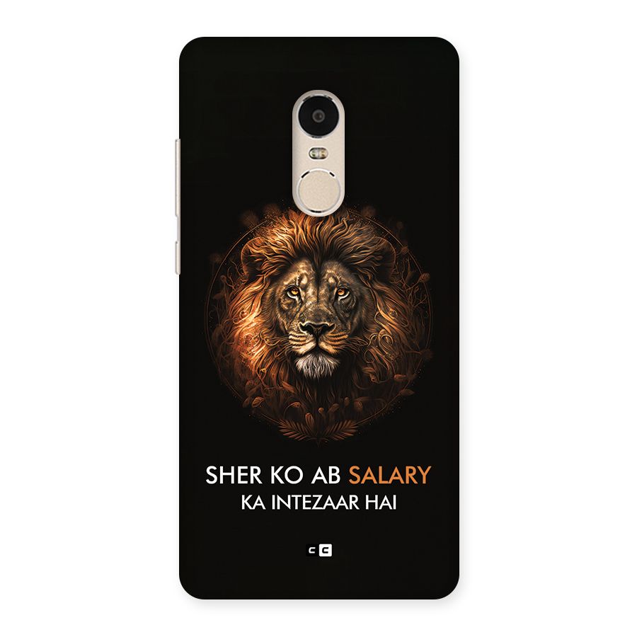 Sher On Salary Back Case for Redmi Note 4