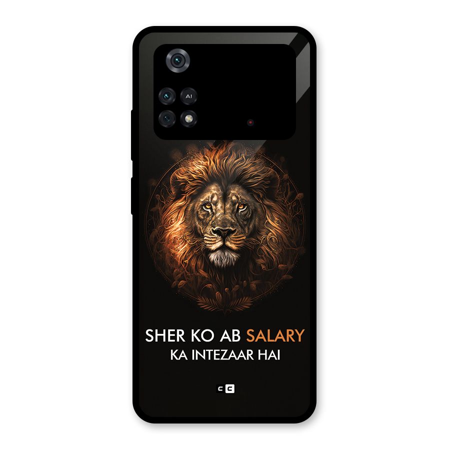 Sher On Salary Glass Back Case for Poco M4 Pro 4G