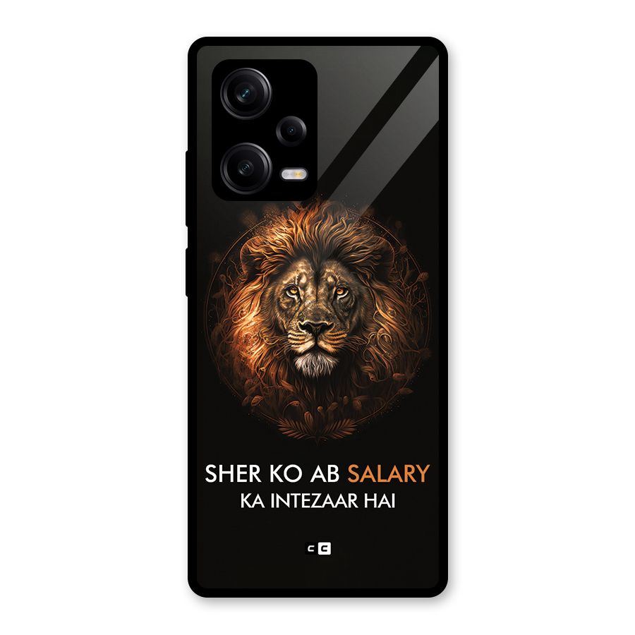 Sher On Salary Glass Back Case for Redmi Note 12 Pro