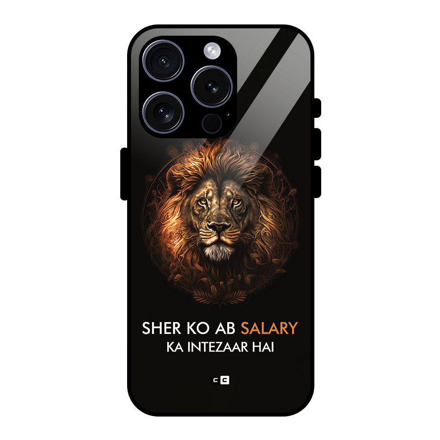 Sher On Salary Glass Back Case for iPhone 15 Pro