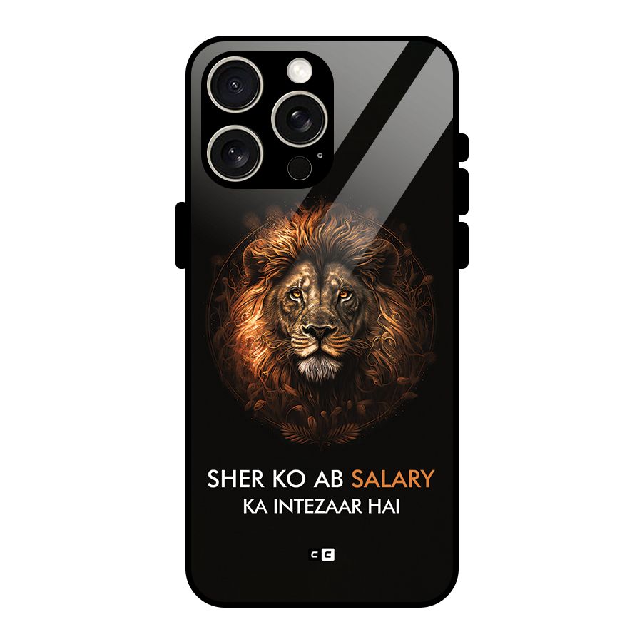 Sher On Salary Glass Back Case for iPhone 15 Pro Max