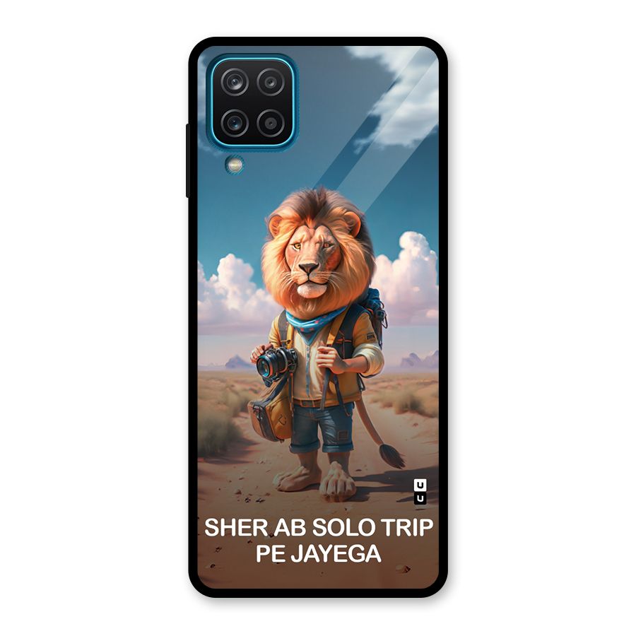 Sher Solo Trip Glass Back Case for Galaxy A12