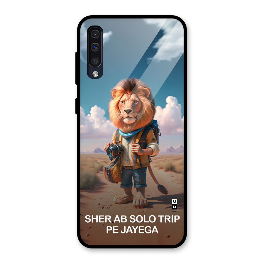 Sher Solo Trip Glass Back Case for Galaxy A30s