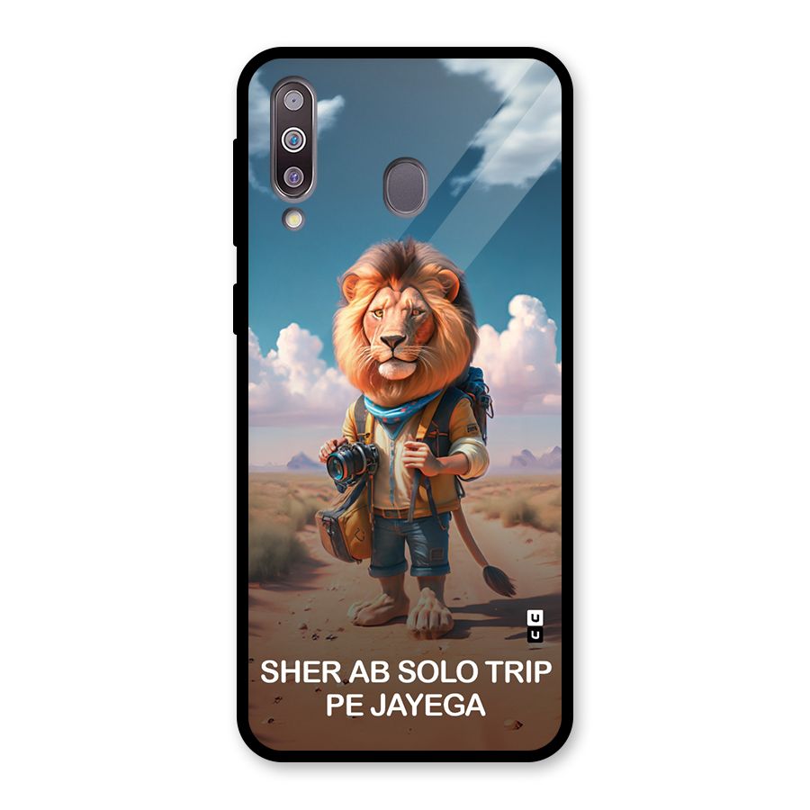 Sher Solo Trip Glass Back Case for Galaxy M30