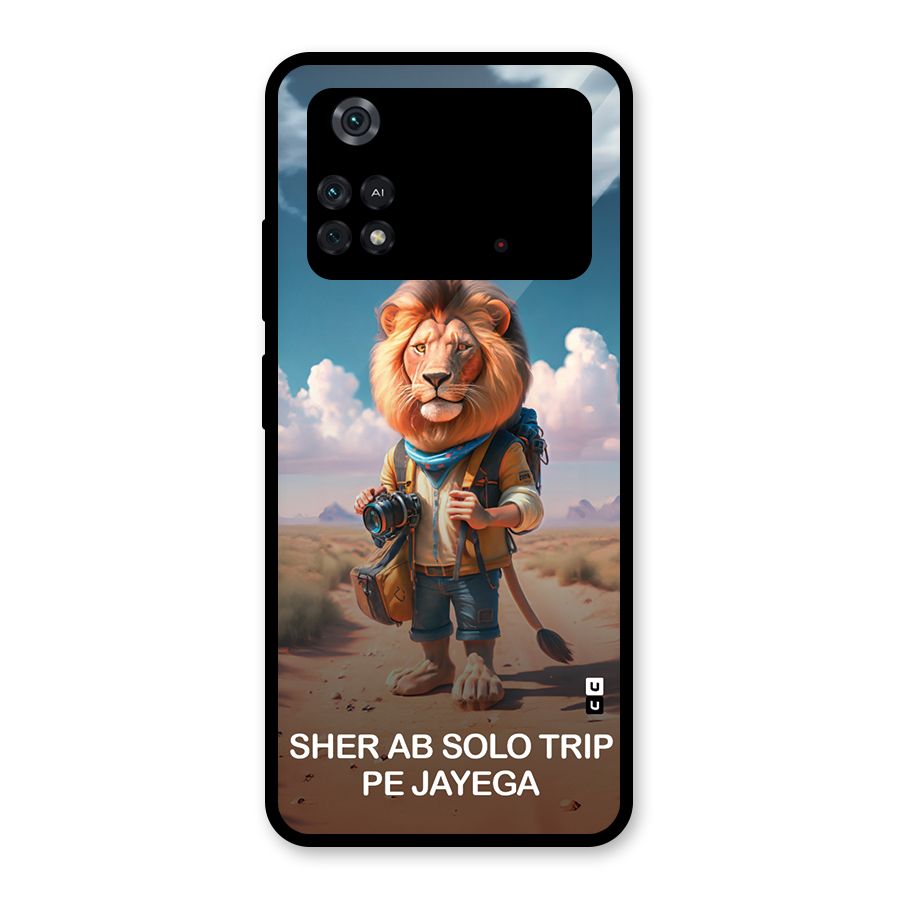 Sher Solo Trip Glass Back Case for Poco M4 Pro 4G