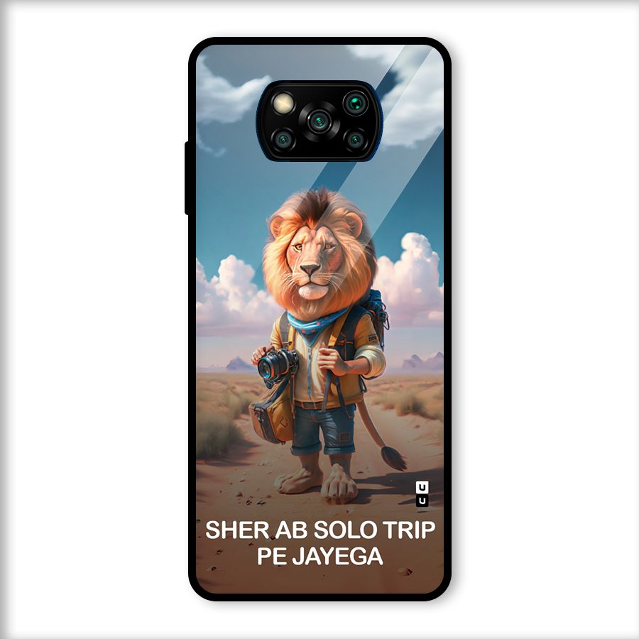 Sher Solo Trip Glass Back Case for Poco X3