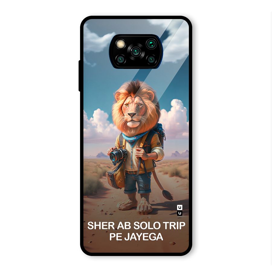 Sher Solo Trip Glass Back Case for Poco X3 Pro