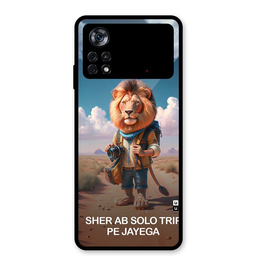 Sher Solo Trip Glass Back Case for Poco X4 Pro 5G