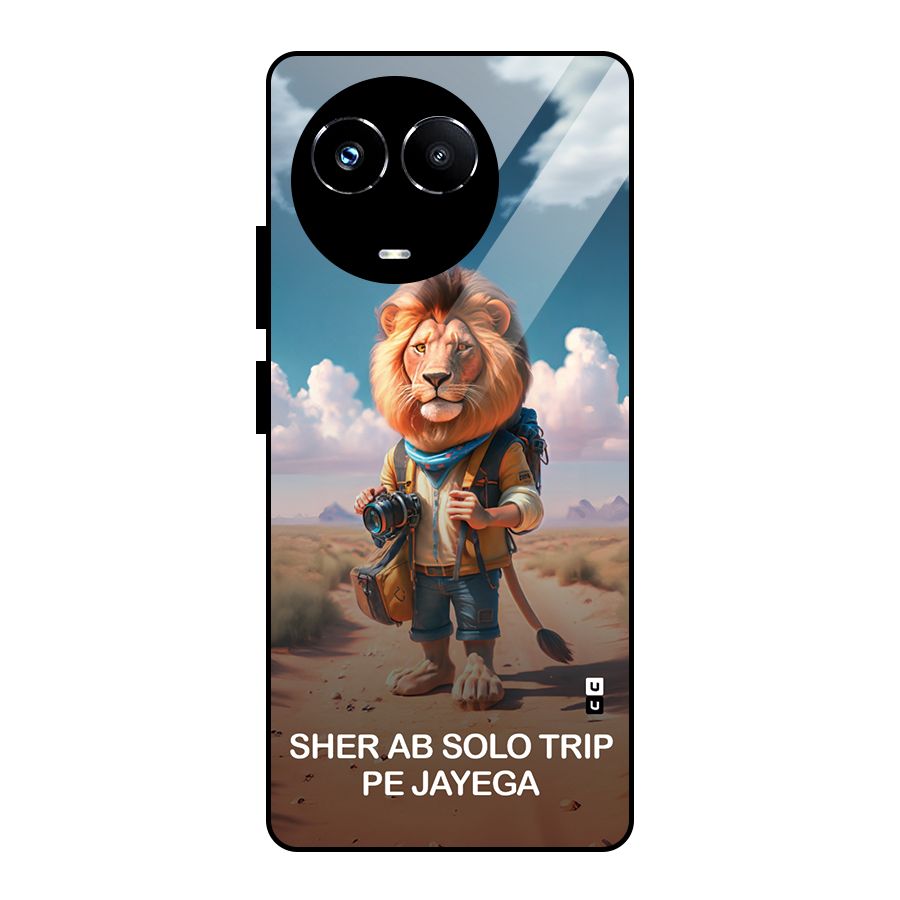 Sher Solo Trip Glass Back Case for Realme 11X