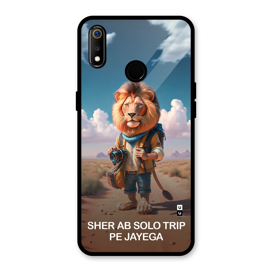 Sher Solo Trip Glass Back Case for Realme 3