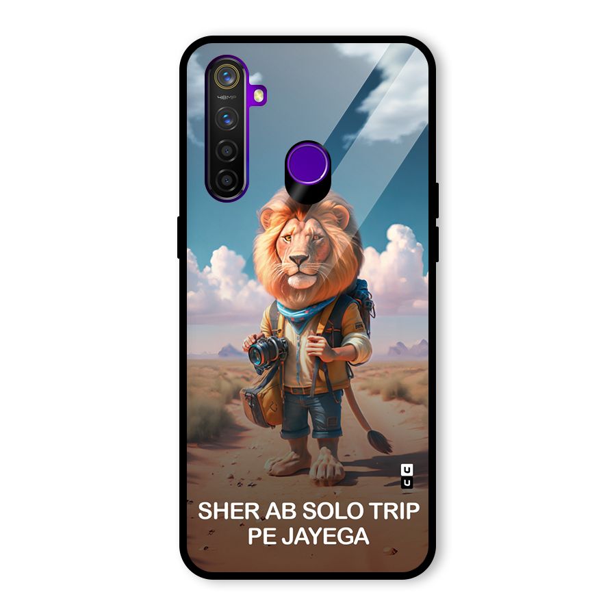 Sher Solo Trip Glass Back Case for Realme 5 Pro