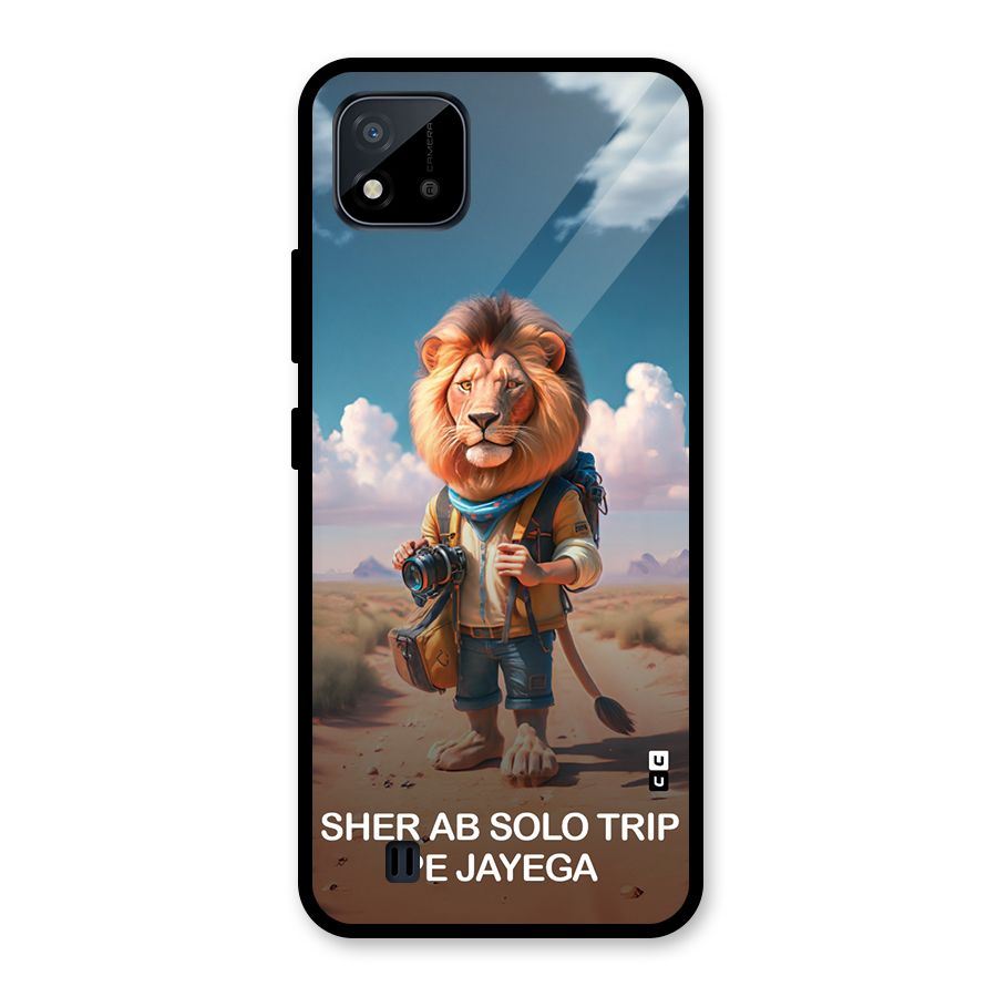 Sher Solo Trip Glass Back Case for Realme C11 2021