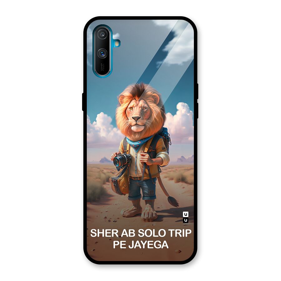 Sher Solo Trip Glass Back Case for Realme C3