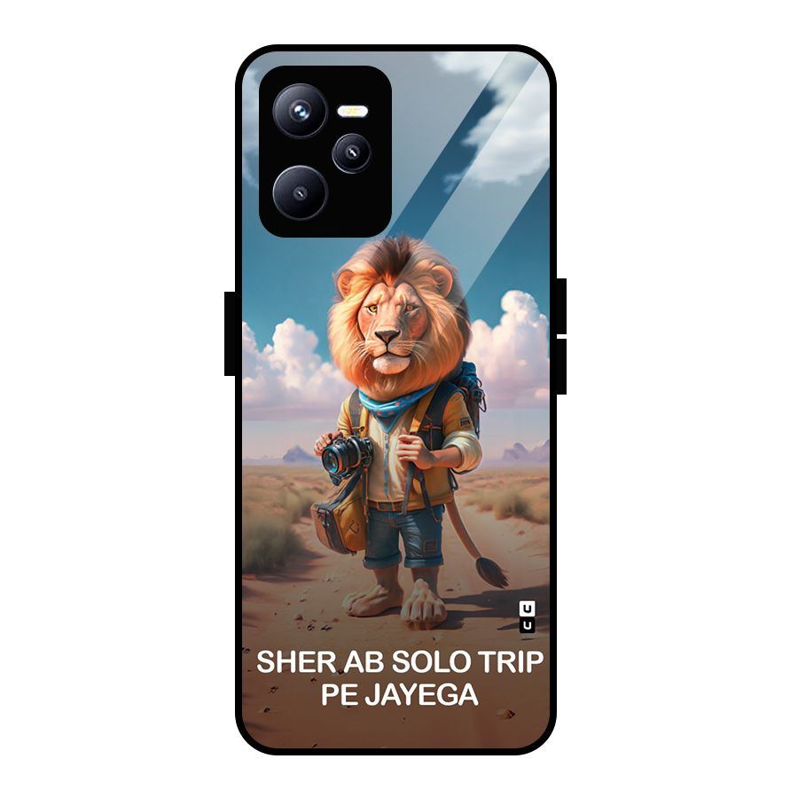 Sher Solo Trip Glass Back Case for Realme C35