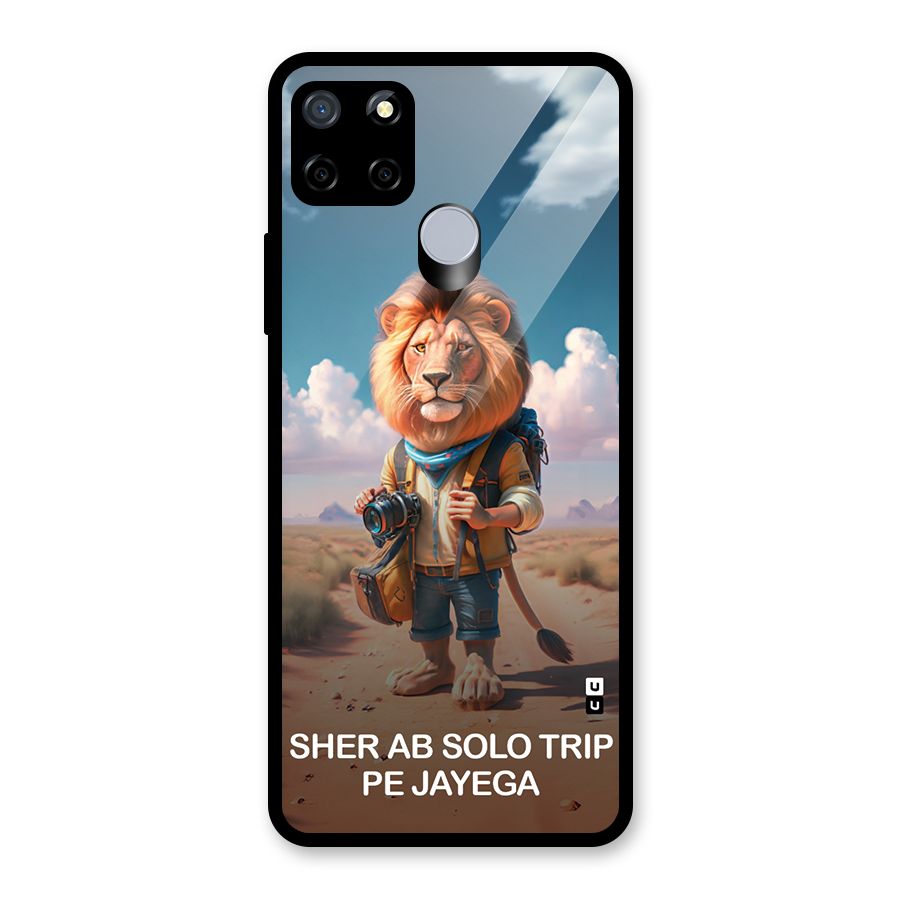 Sher Solo Trip Glass Back Case for Realme Narzo 30A