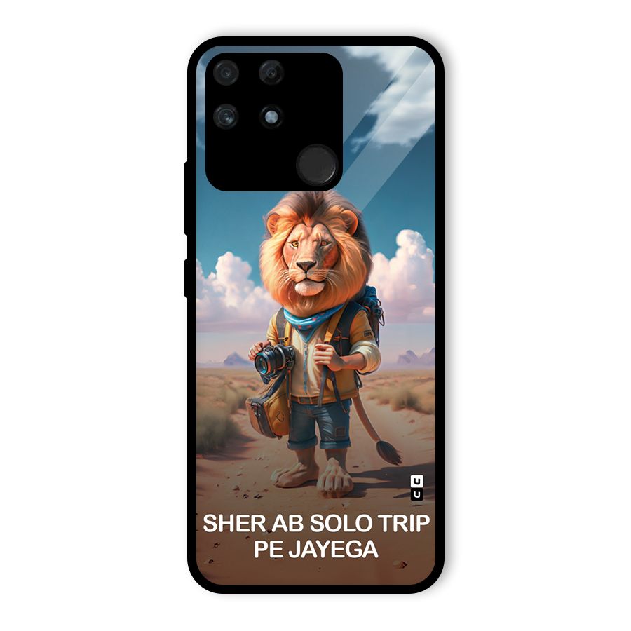 Sher Solo Trip Glass Back Case for Realme Narzo 50A