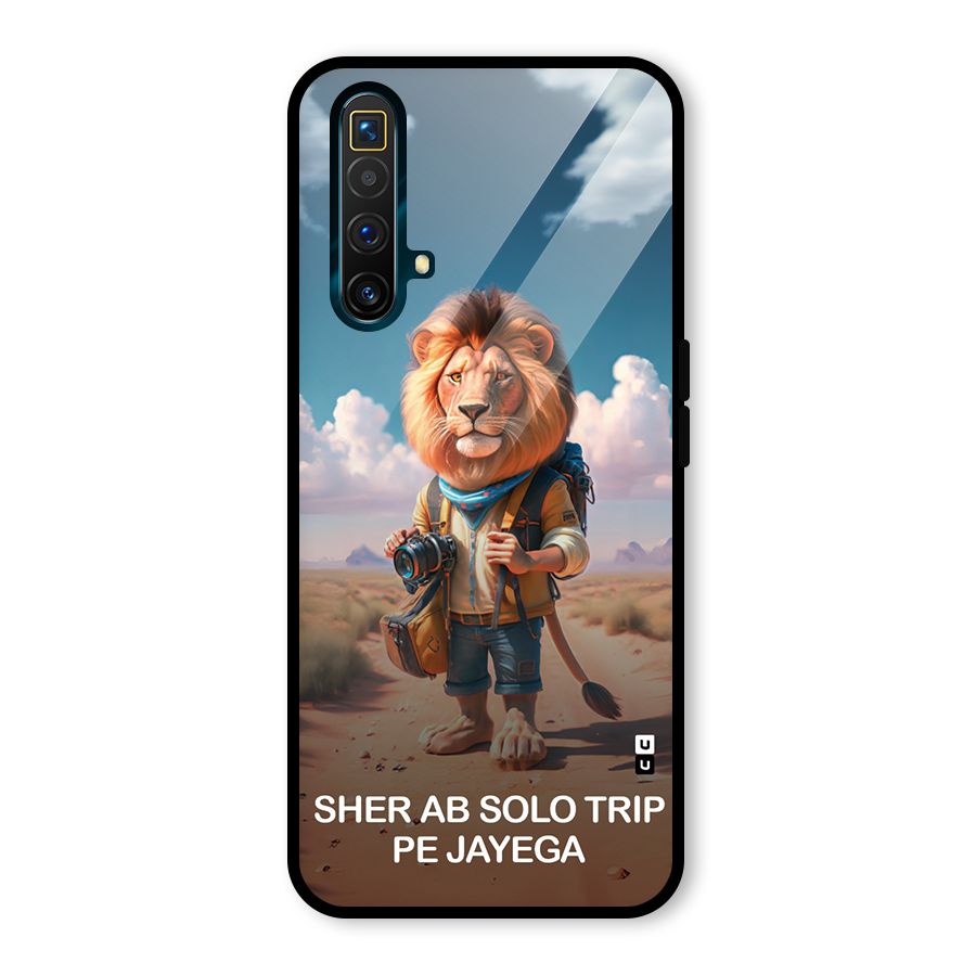 Sher Solo Trip Glass Back Case for Realme X3