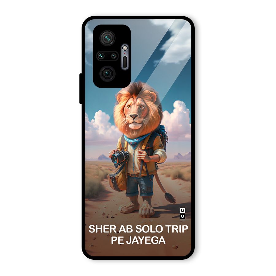 Sher Solo Trip Glass Back Case for Redmi Note 10 Pro