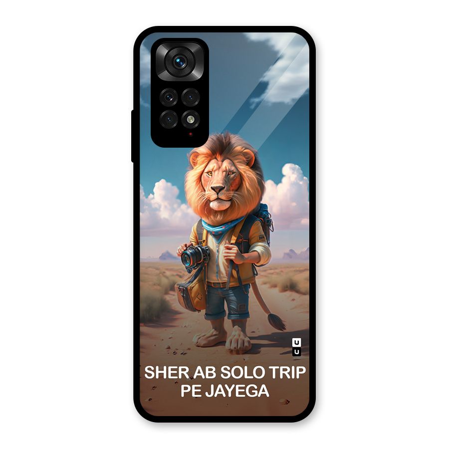 Sher Solo Trip Glass Back Case for Redmi Note 11