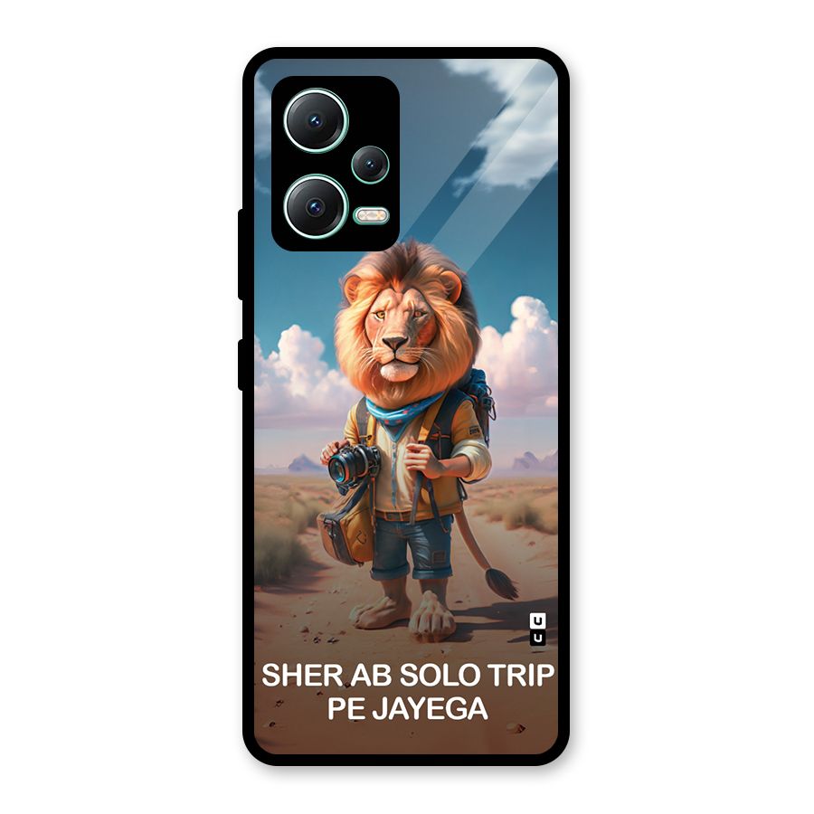 Sher Solo Trip Glass Back Case for Redmi Note 12 5G