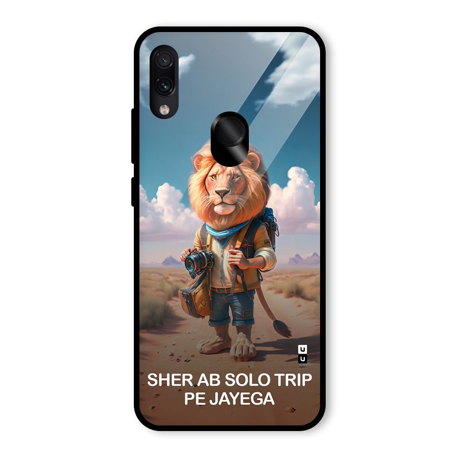 Sher Solo Trip Glass Back Case for Redmi Note 7 Pro