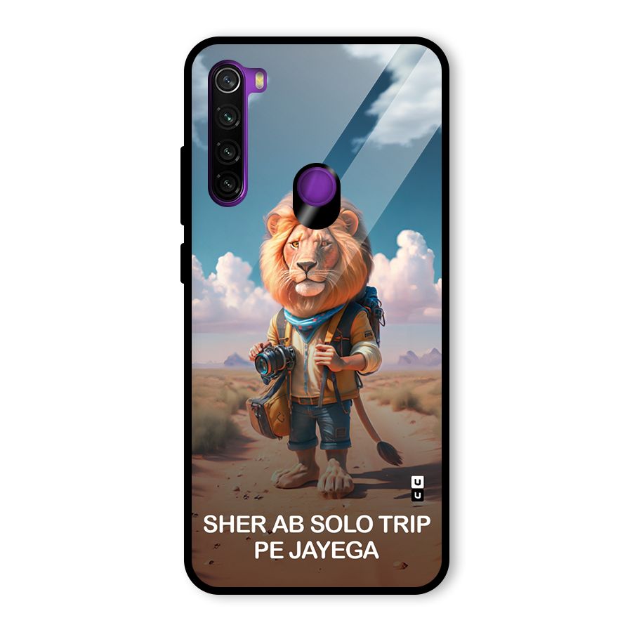 Sher Solo Trip Glass Back Case for Redmi Note 8