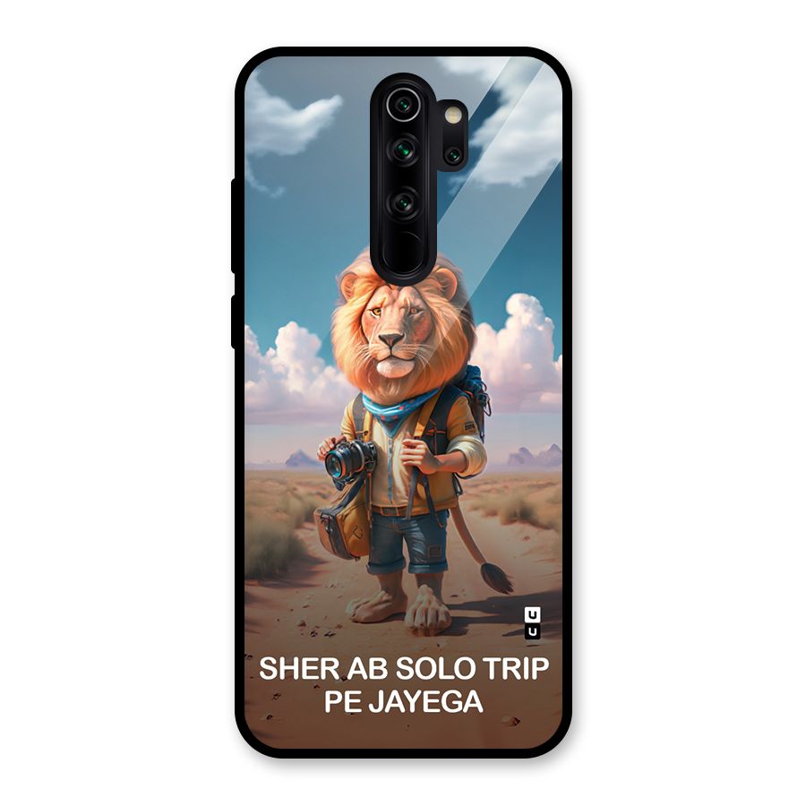 Sher Solo Trip Glass Back Case for Redmi Note 8 Pro