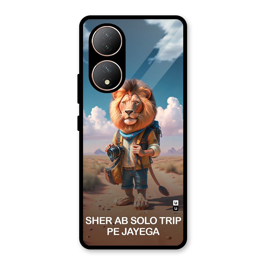 Sher Solo Trip Glass Back Case for Vivo T2