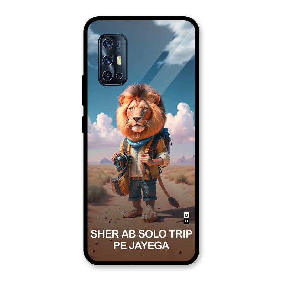 Sher Solo Trip Glass Back Case for Vivo V17