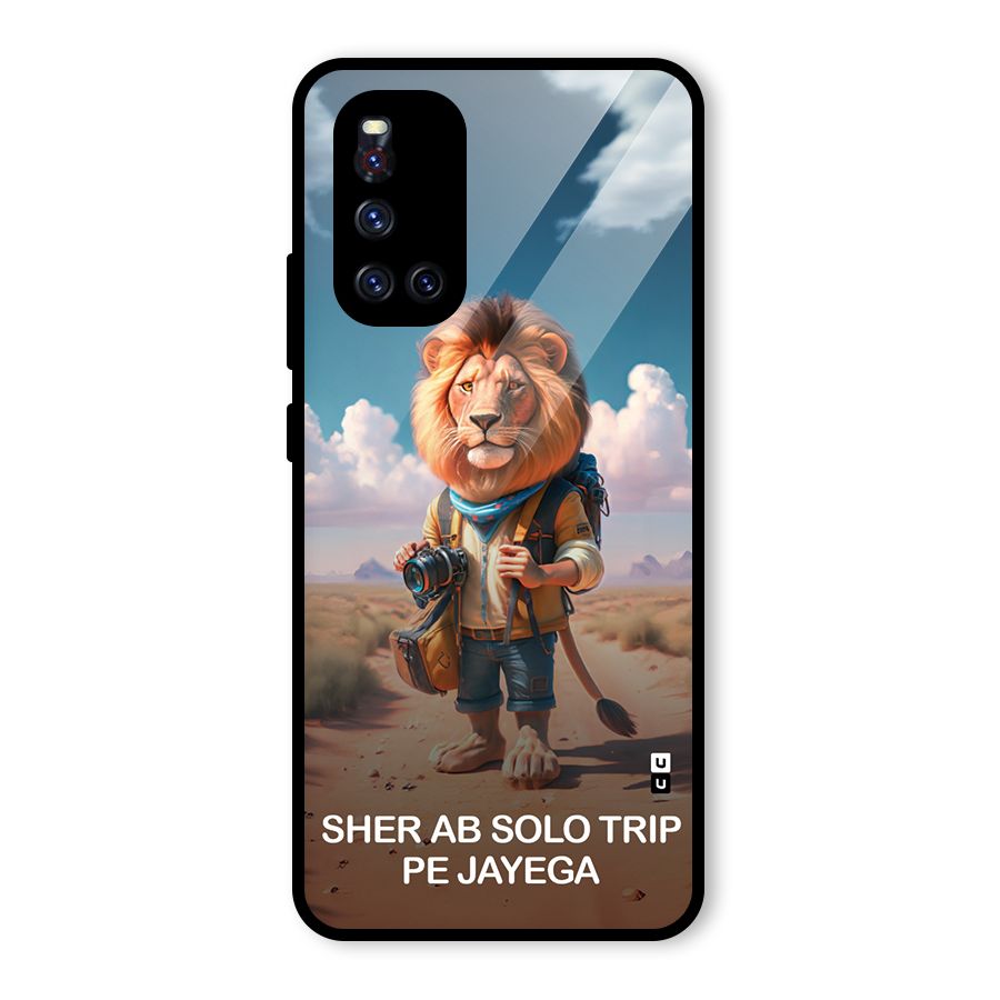 Sher Solo Trip Glass Back Case for Vivo V19