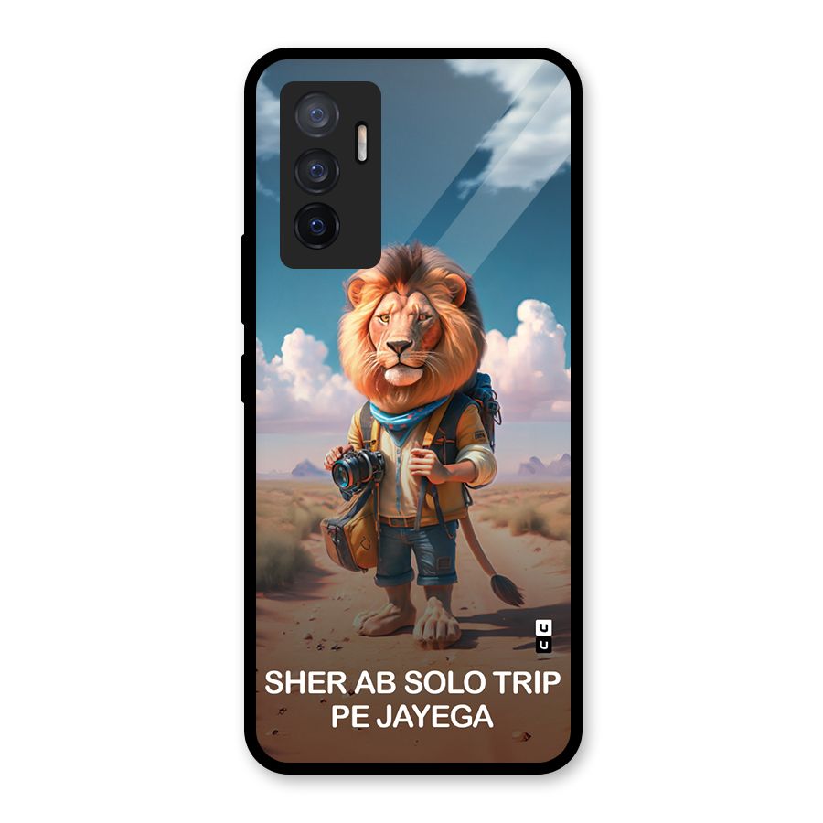 Sher Solo Trip Glass Back Case for Vivo V23e