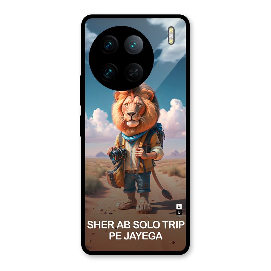 Sher Solo Trip Glass Back Case for Vivo X90 Pro