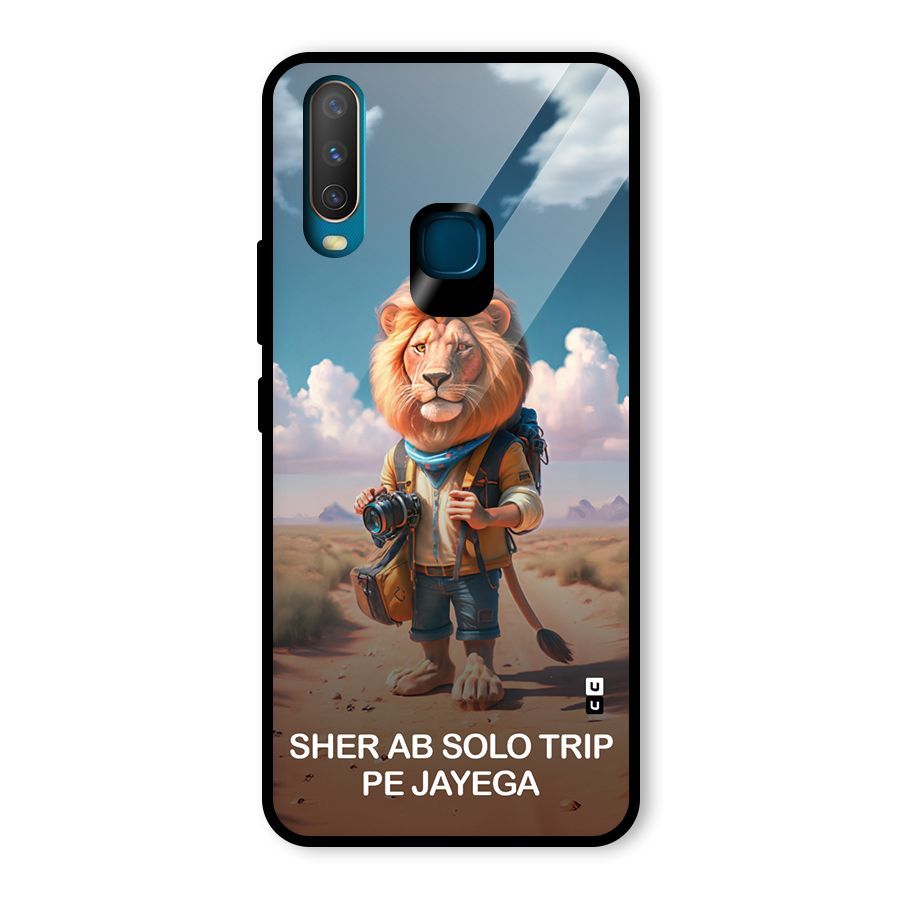Sher Solo Trip Glass Back Case for Vivo Y15