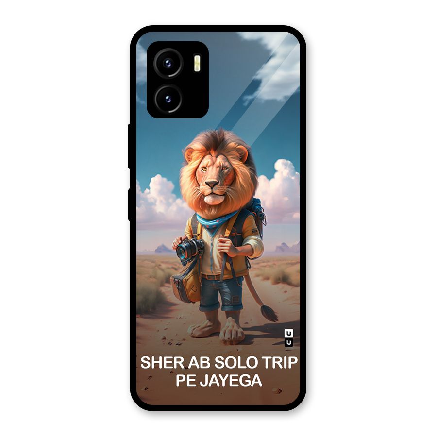 Sher Solo Trip Glass Back Case for Vivo Y15s