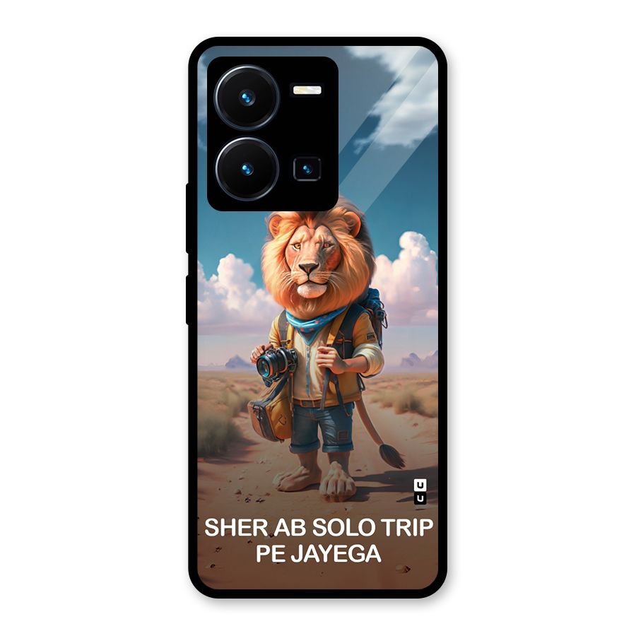 Sher Solo Trip Glass Back Case for Vivo Y35