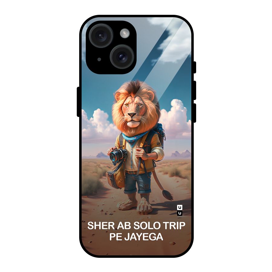 Sher Solo Trip Glass Back Case for iPhone 15
