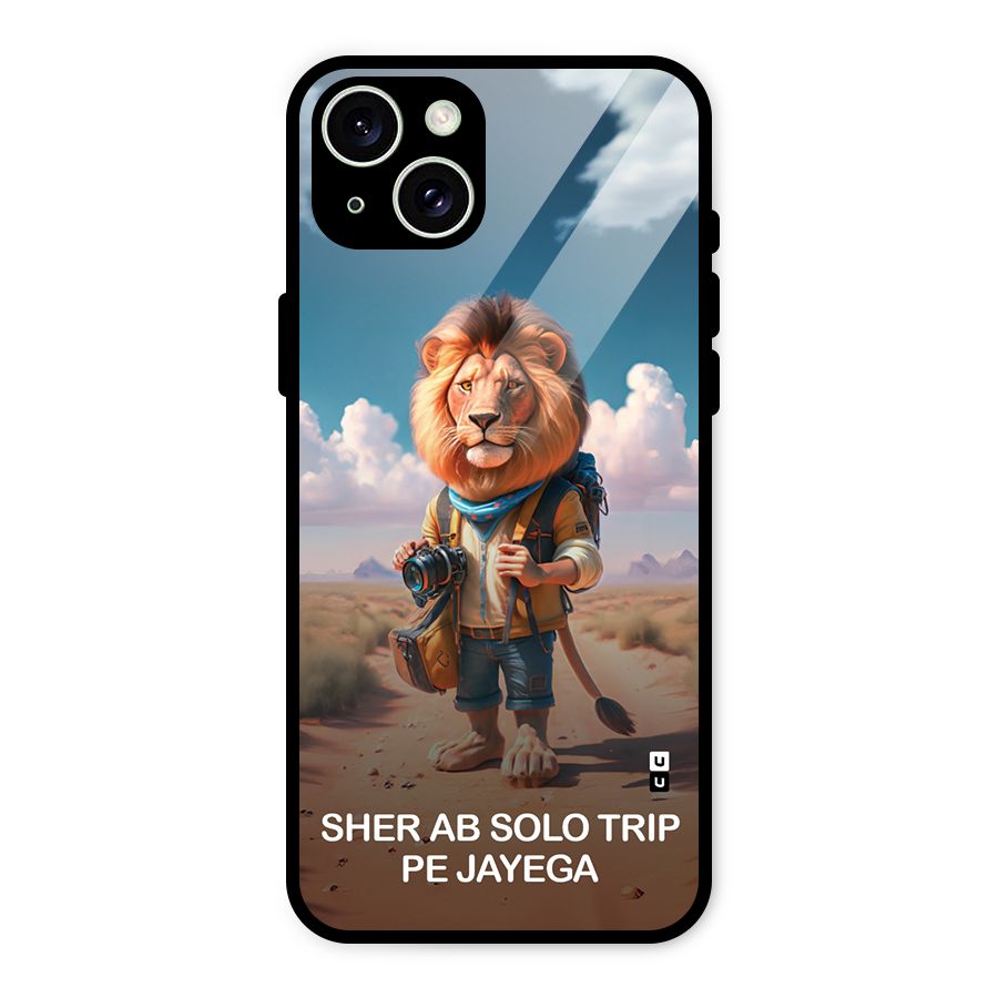 Sher Solo Trip Glass Back Case for iPhone 15 Plus