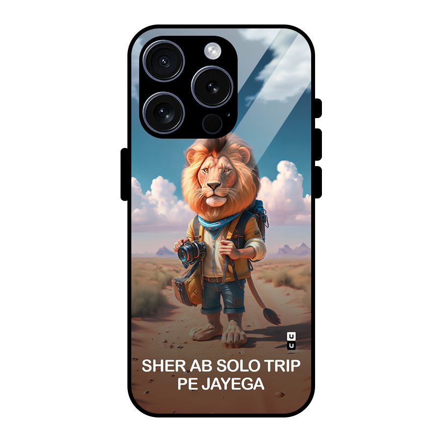 Sher Solo Trip Glass Back Case for iPhone 15 Pro