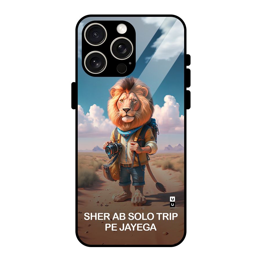 Sher Solo Trip Glass Back Case for iPhone 15 Pro Max