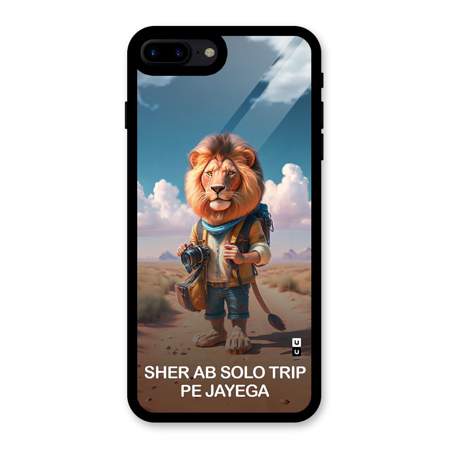 Sher Solo Trip Glass Back Case for iPhone 8 Plus