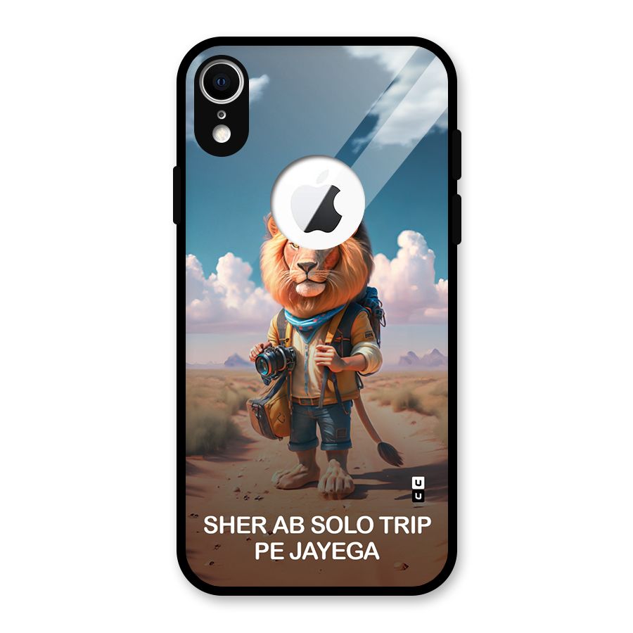 Sher Solo Trip Glass Back Case for iPhone XR Logo Cut