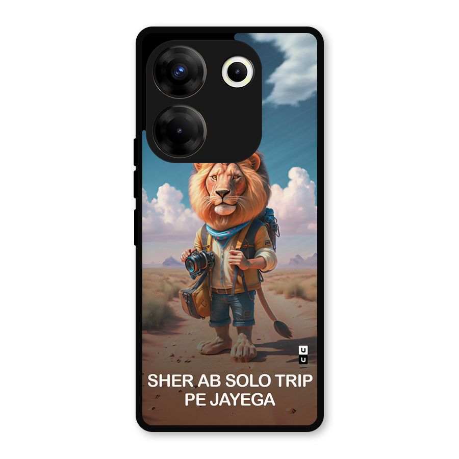 Sher Solo Trip Metal Back Case for Tecno Camon 20 Pro