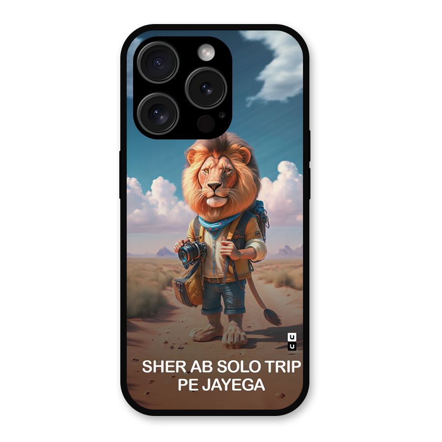 Sher Solo Trip Metal Back Case for iPhone 15 Pro