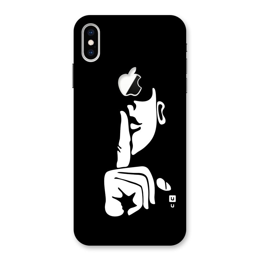Shhh Art Back Case for iPhone XS Max Apple Cut
