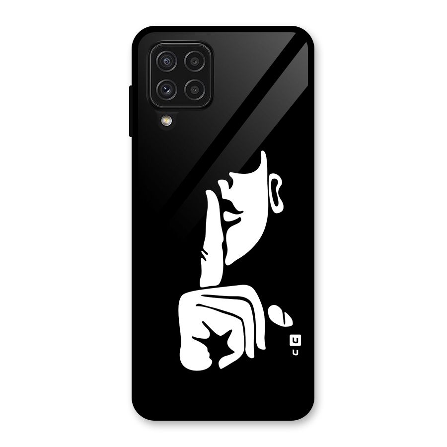 Shhh Art Glass Back Case for Galaxy A22 4G