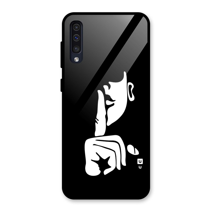 Shhh Art Glass Back Case for Galaxy A50